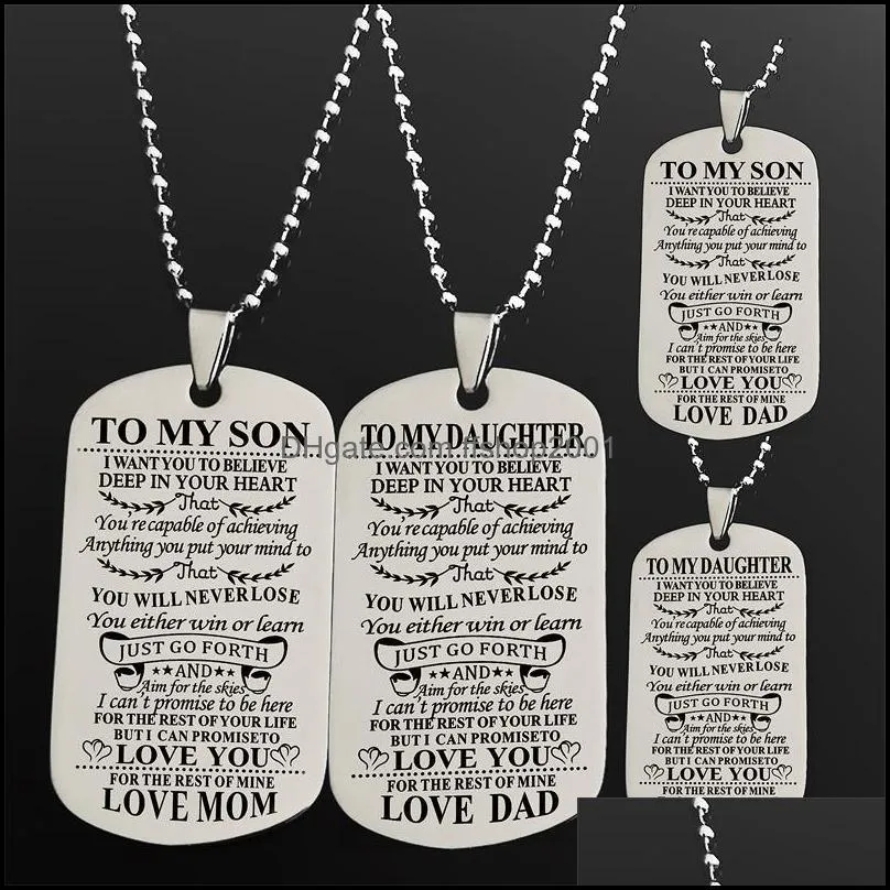 stainless steel engraved words necklace for son gift for father to son always remember custom made any name necklace amazing gift