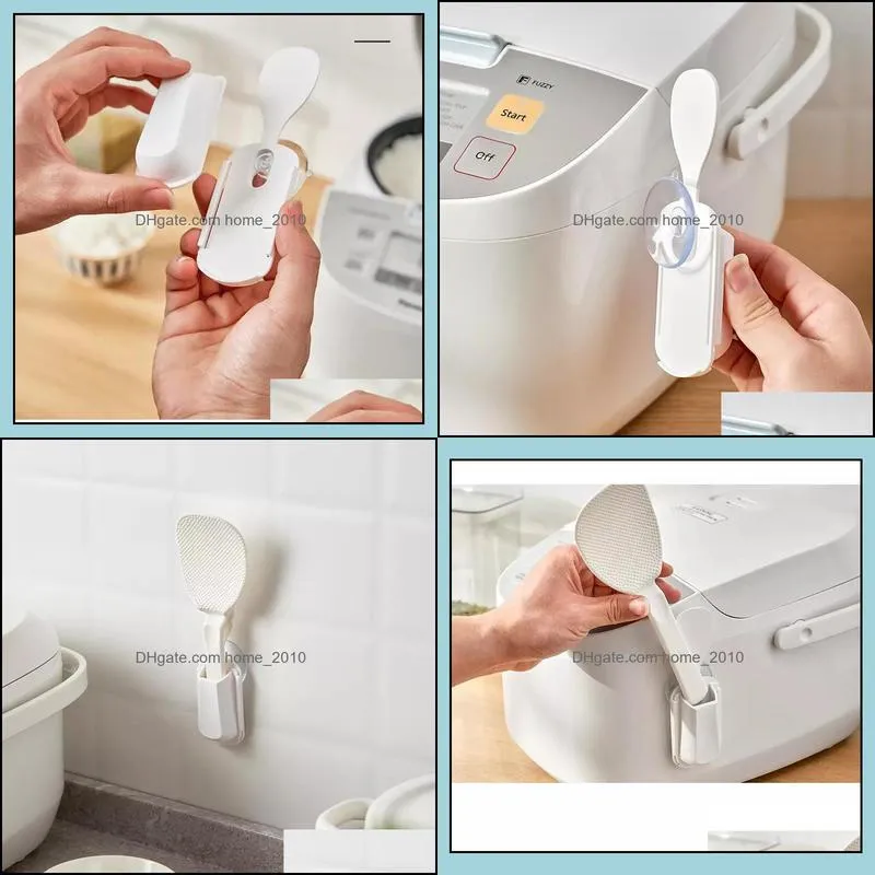 kitchen tools suction cup type rice spoon storage rack multipurpose ricespoons rice shovel seat