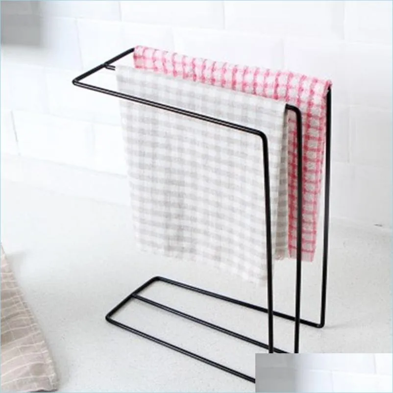 floorstanding kitchen organizer towel rack hanging holder hanger iron frame for