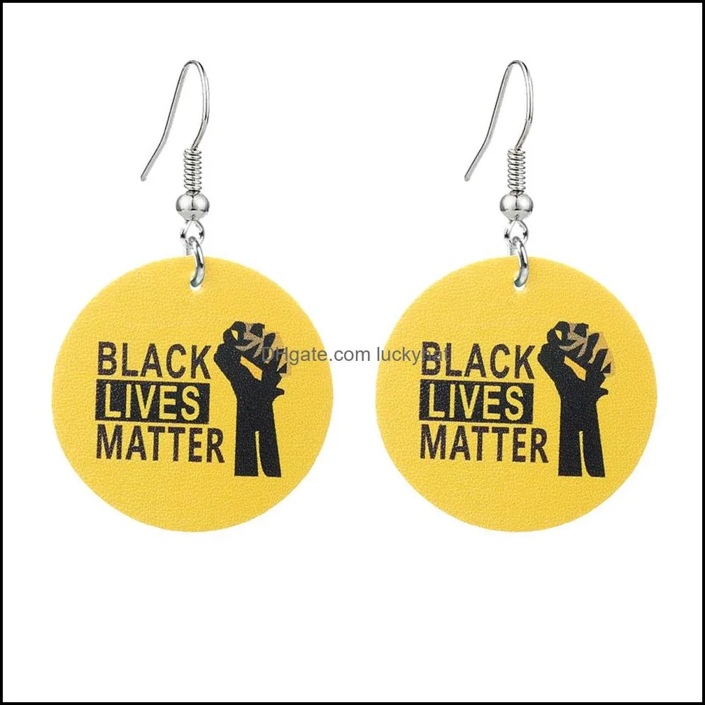  black lives matter leather earrings halloween skull leather earrings for women party gifts