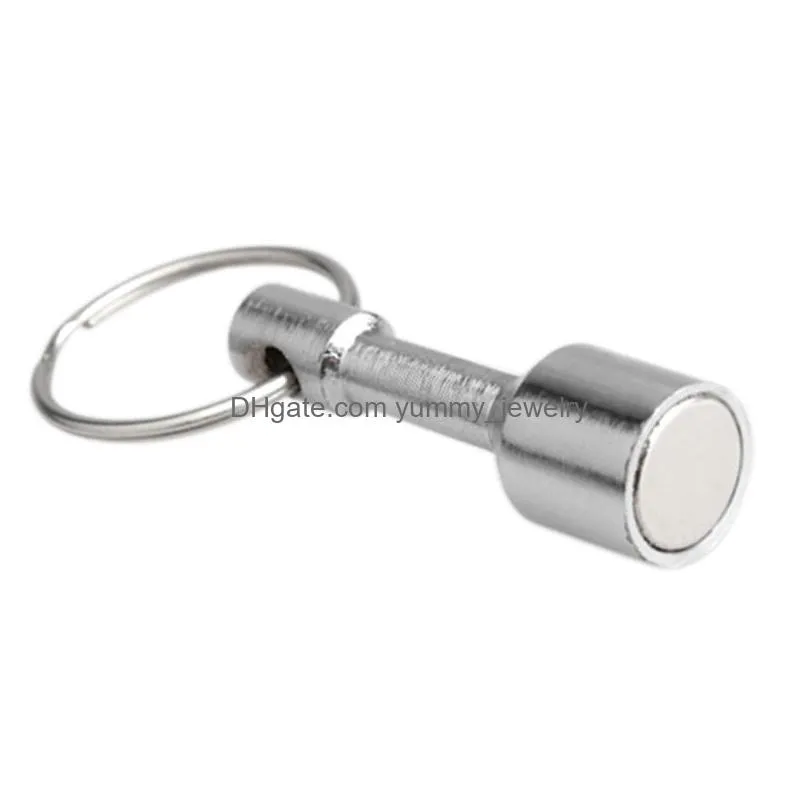 2 pcs/set strong magnet key holder pocket keychain split ring keyrings gift lxh