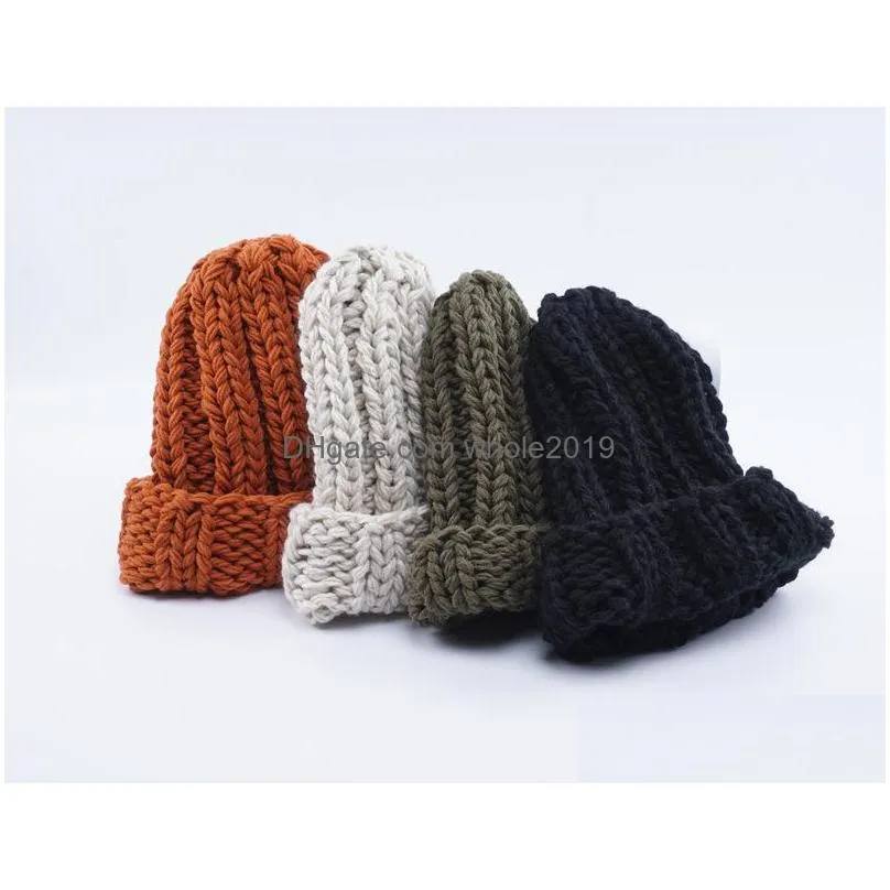 autumn winter europe womens knitted hat beanie cap lady warm knit hats