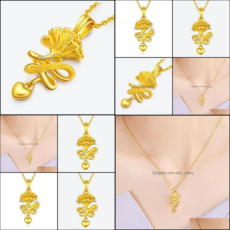 sand gold flower pendant necklace women vintage gold link chain necklace flower jewelry gifts carnation necklaces