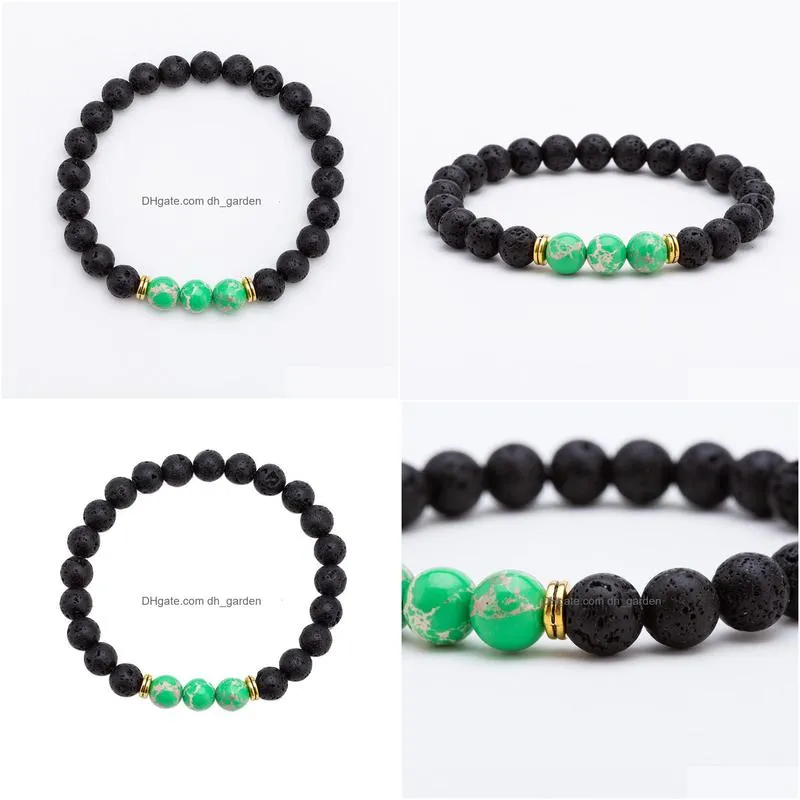 black lava stone strand green beads chakra bracelets essential oil diffuser bracelet volcanic rock beaded bracelet