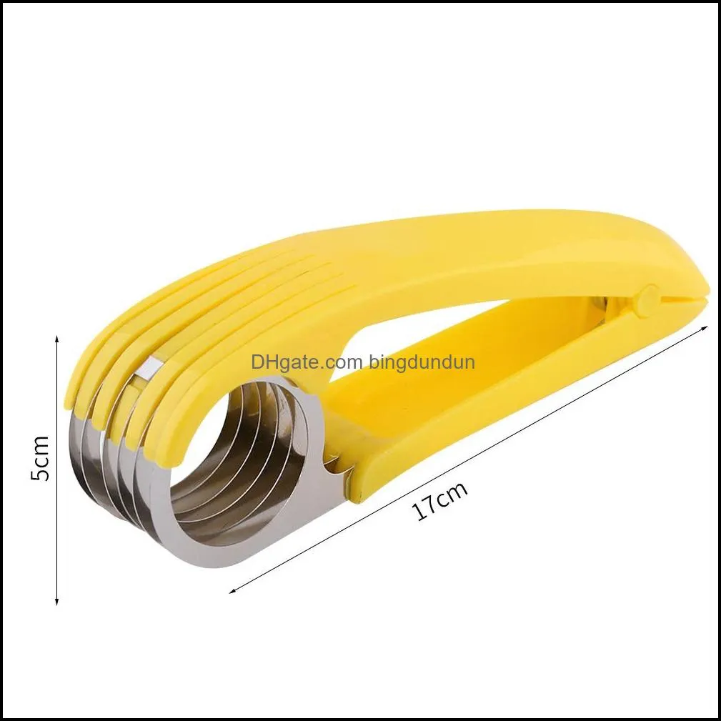 stainless steel banana cutter fruit vegetable sausage slicer salad sundaes tools cooking tools kitchen accessories gadgets