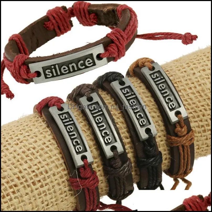charms bracelets for women adjustable women men`s casual jewelry friend leather bracelet