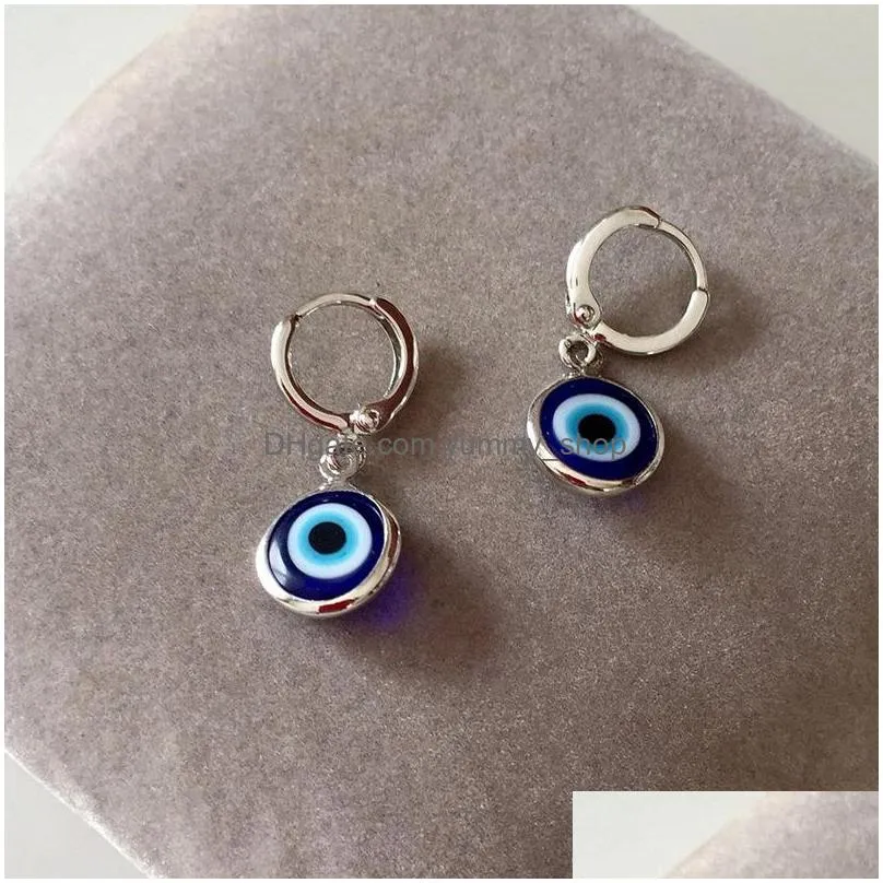 fashion jewelry vintage evil eyes dangle earrings resin beads blue eye earrings