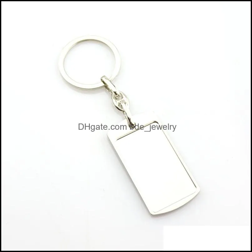 blank diy key rings custom engraved personalized keychain alloy lovers gift creative lovely alloy key chain wholesale jewelry 100