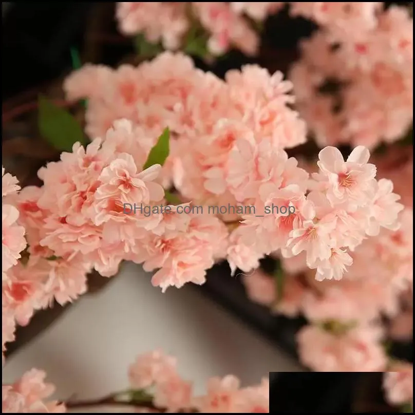 decorative flowers wreaths 1pcs cherry blossoms artificial branches for wedding arch bridge decoration ceiling background wall decor