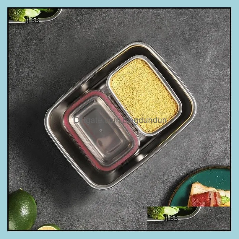 dinnerware sets 304 stainless steel lunch box container storage leakproof zer bento set 220/600/1500/2900ml