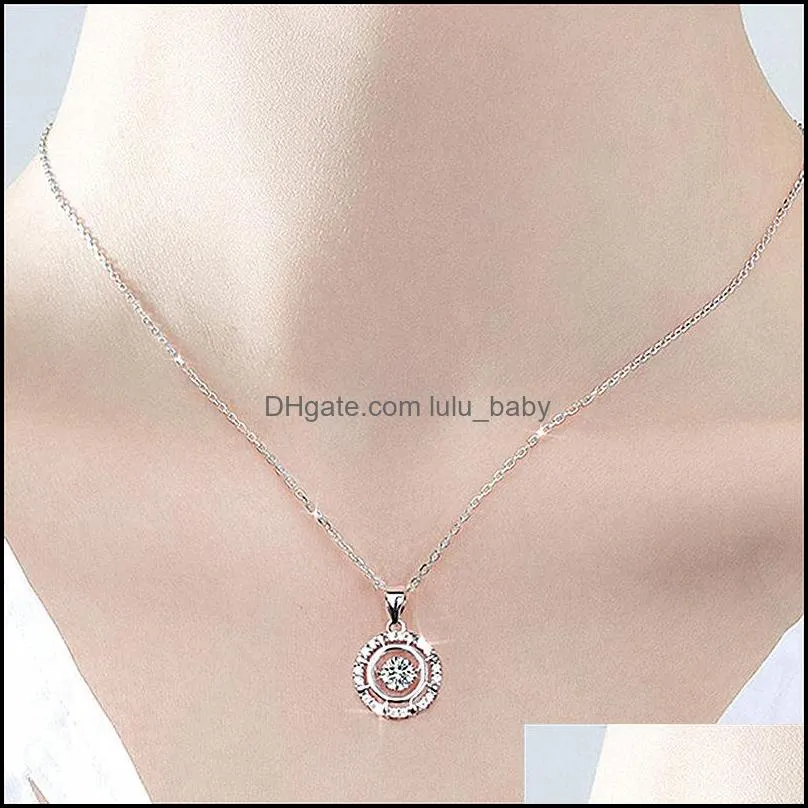 silver necklace crystals necklaces for women wedding jewelry valentines day gifts rose gold necklaces