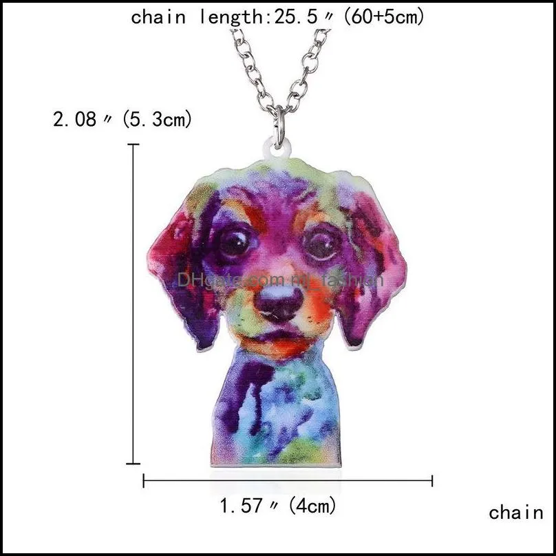 pendant second gram force heat transfer acrylic necklace fashion animal sweater chain necklace