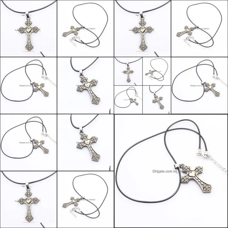 brass cross necklace pendant factory outlets decoration vintage charm adjustable available