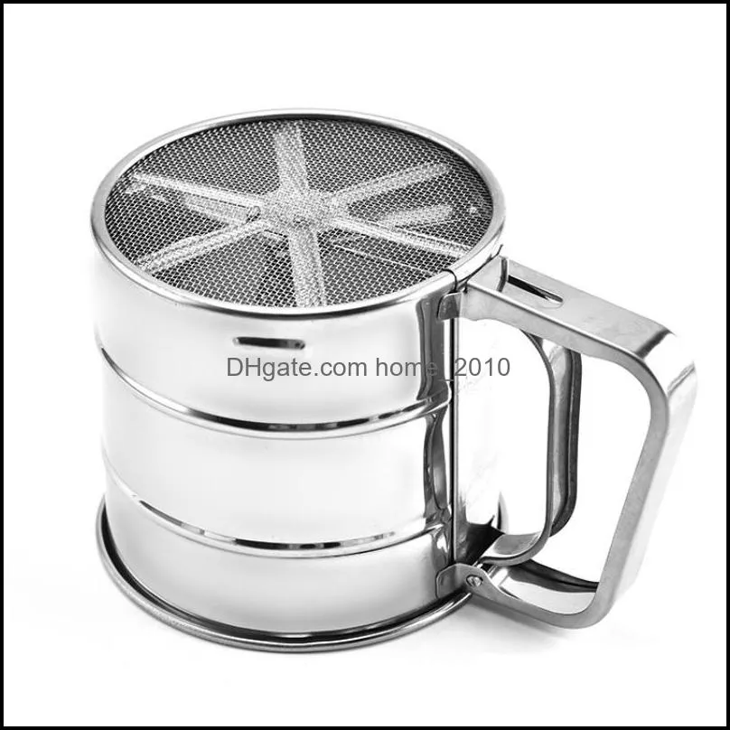 baking pastry tools stainless steel flour sifters manual shakers hand pressure kitchen powder sieve cake utensils