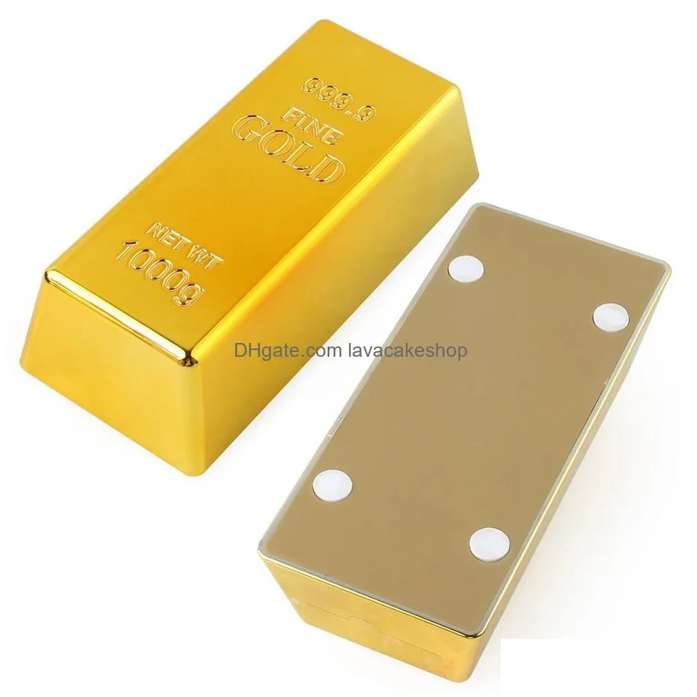 replica gold bar fake golden brick bullion movie prop novelty gift joke doorstop paperweight for halloween western  party