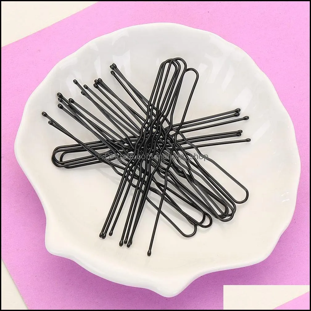 bead making tools 50pcs/bag 6cm u shaped alloy hairpins waved hair clips simple metal bobby pins barrettes bridal hairstyle tools