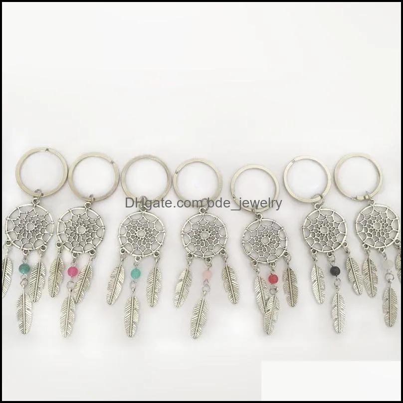  fashion catch the dream car key chain feather metal keychain men women key holder valentine s gift car key rings 920 q2