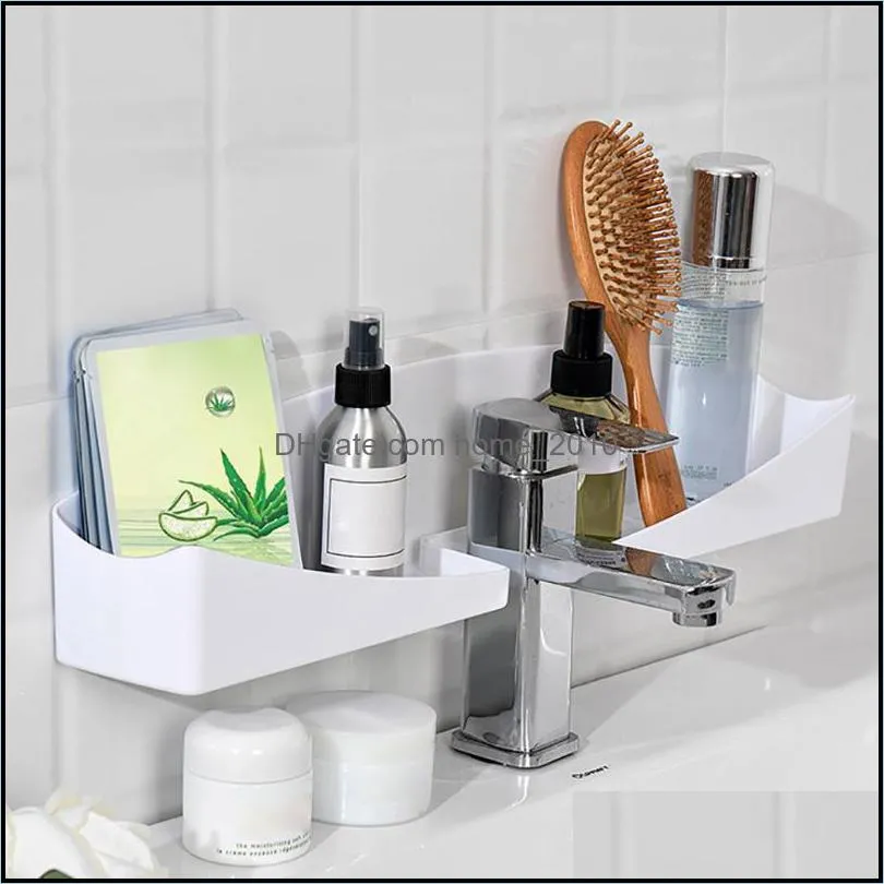 soap box shelf wall hanging rack household seamless nonperforated shower kitchen organizer