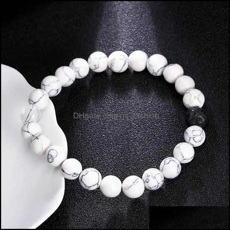 white turquoise tiger eye natural beads bracelets energy strand round stone bracelets for women brand jewelry wholesale 