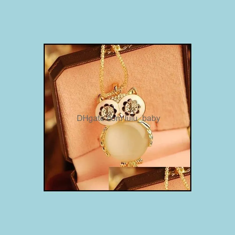 necklaces pendant rhinestone statement snowflake shape eye owl pendant necklace long chains necklace pendant
