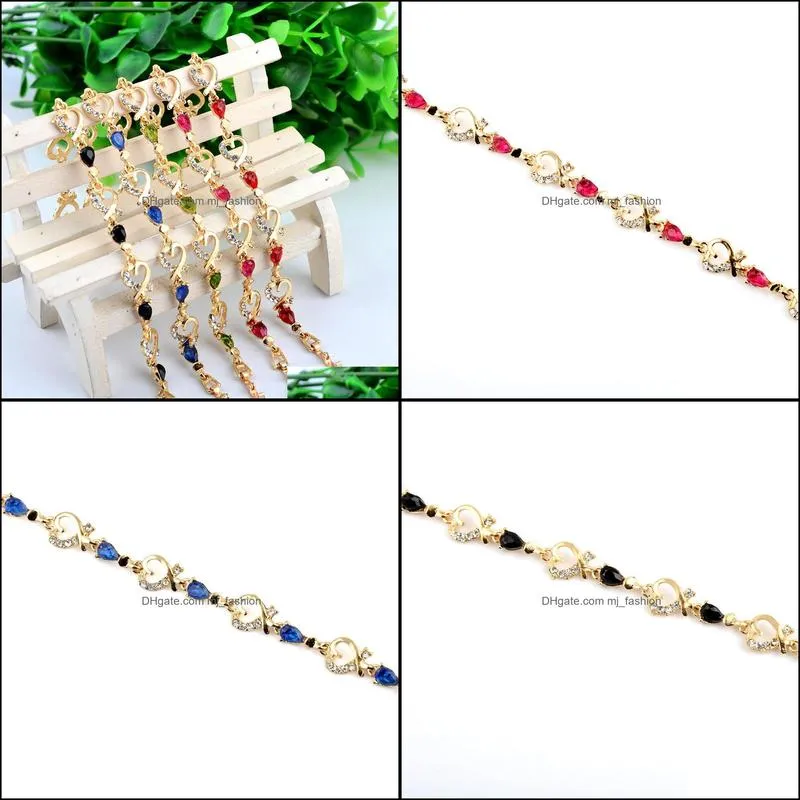 crystal bracelet charm bracelets accessories romantic sweet flower bracelet
