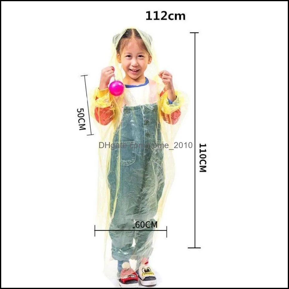 convenient portable rain ponchos ball for adults disposable extra thick emergency waterproof raincoat colorful poncho with hook