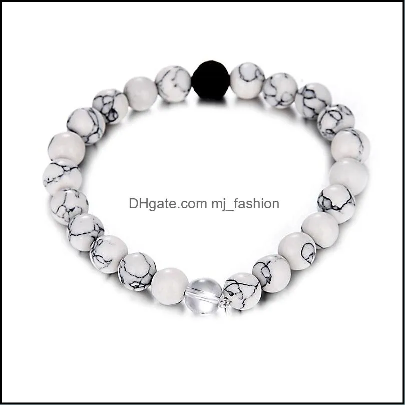 white turquoise tiger eye natural beads bracelets energy strand round stone bracelets for women brand jewelry wholesale 