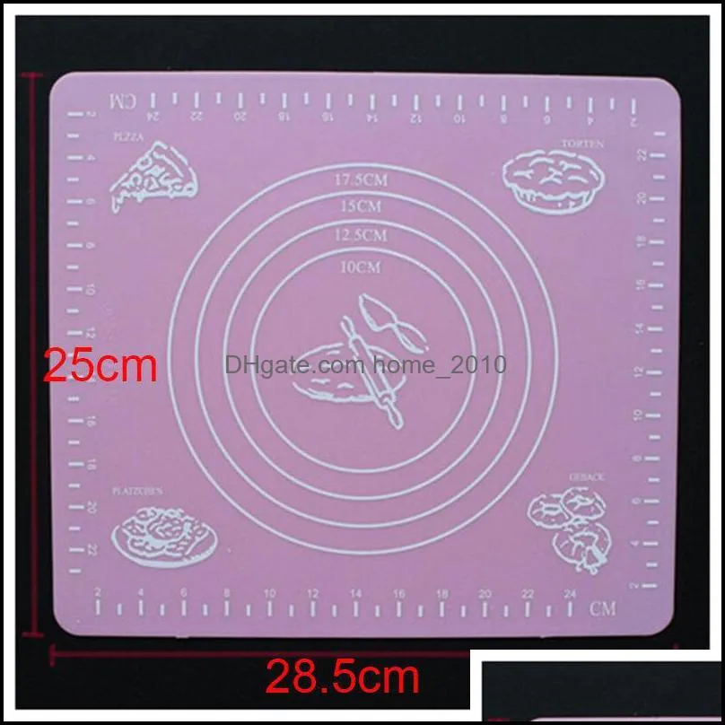 baking pastry tools silicone roll cut mat square rolling cutting pad fondant cake decorating tool