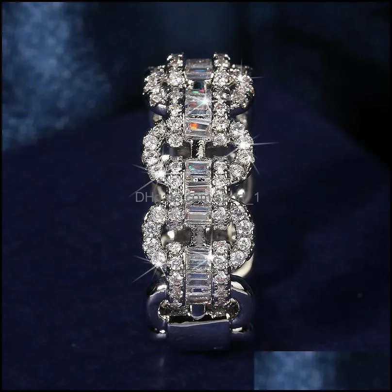 sparkling vintage 925 sterling silver cz diamond promise women engagement wedding bridal ring gift 1287 b3