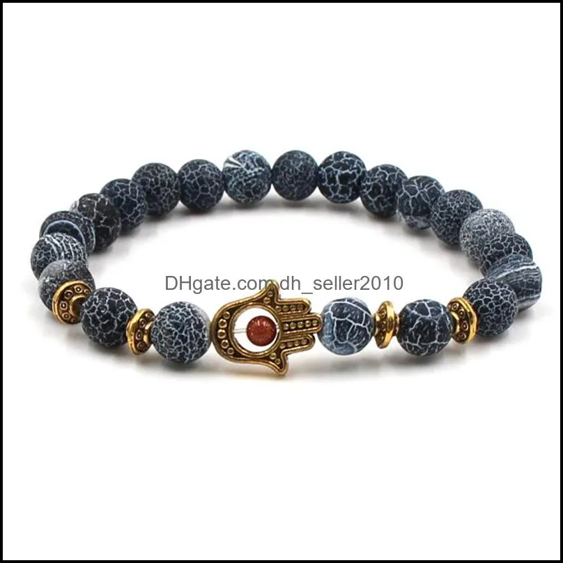 natural stone bracelet gray weathering agates bead bracelet pulseira masculina yoga chakra bracelet beaded bracelets