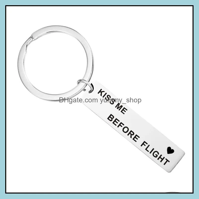 personalized engraved remove before flight keychain flight airlines airport kiss me before flight stainless steel keychain couple key