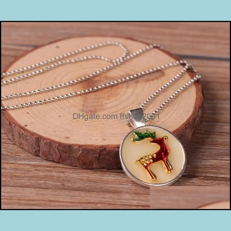 pretty necklaces christmas series cute sika deer necklace
