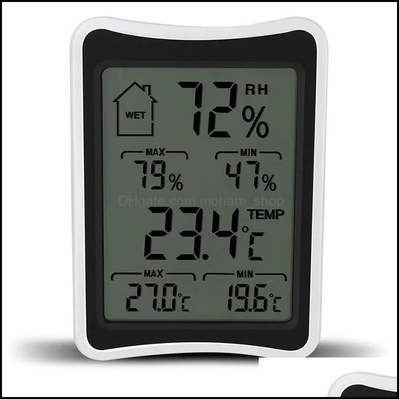 digital lcd environment thermometer hygrometer humidity temperature meter big screen indoor household thermometers and hygrometer dbc