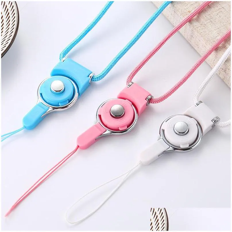 detachable strap neck party favor braided nylon hang rope for mobile phone badge camera mp3 usb id cards mixed color 928 b3