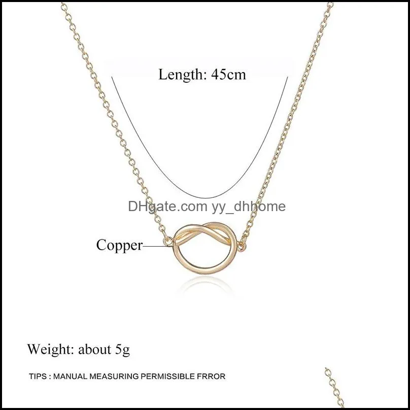 simple design knot necklace pendant women heart infinite necklaces choker forever love gift collar jewelry gifts