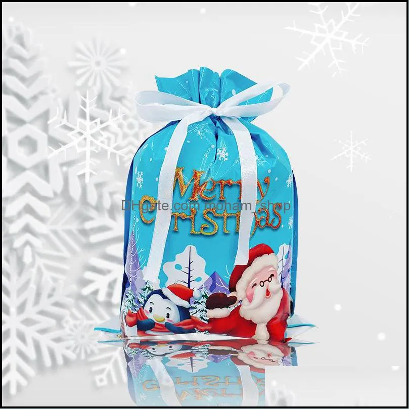 christmas decoration drawstring bundle mouth candy bag christmas gift bag wholesale