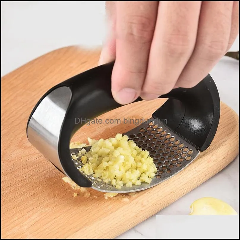 garlicpress stainless household manual garlic presses device kitchen press squeezer ginger garlic tools kitchen accessories