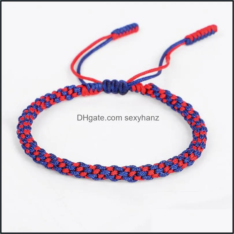 bohemian tibetan woven rope bracelet for women men adjustable lucky rope corn knot bracelet lucky jewelry