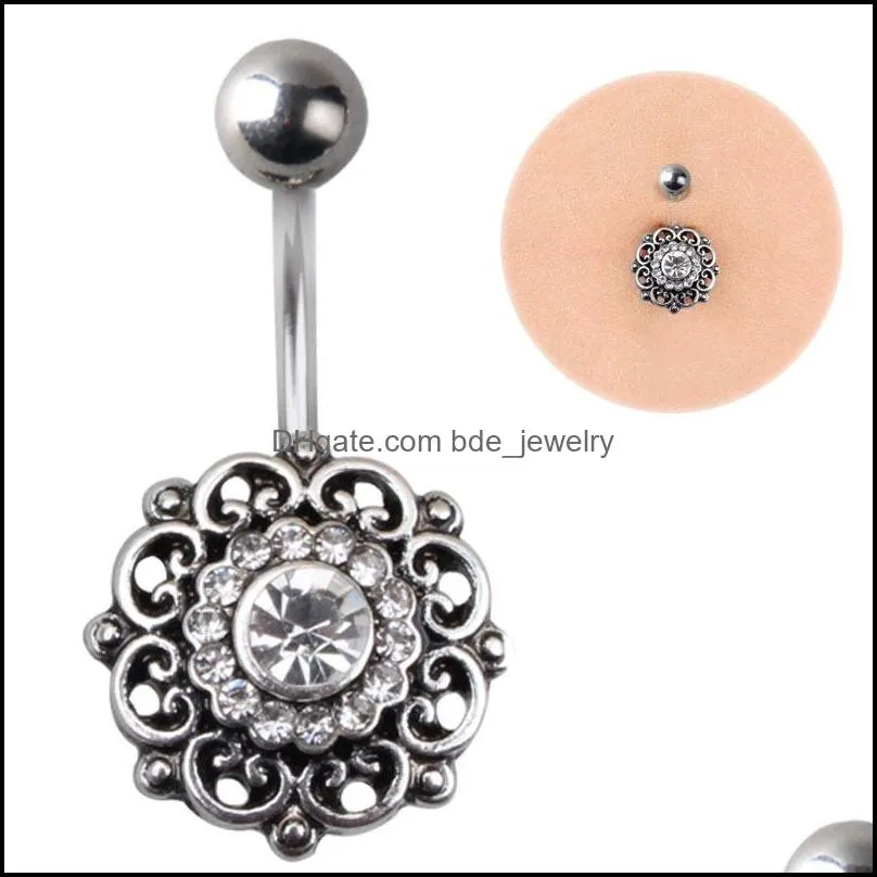  belly rings elephant dangle belly button rings body piercing navel rings stainless steel bars body jewelry 667 t2