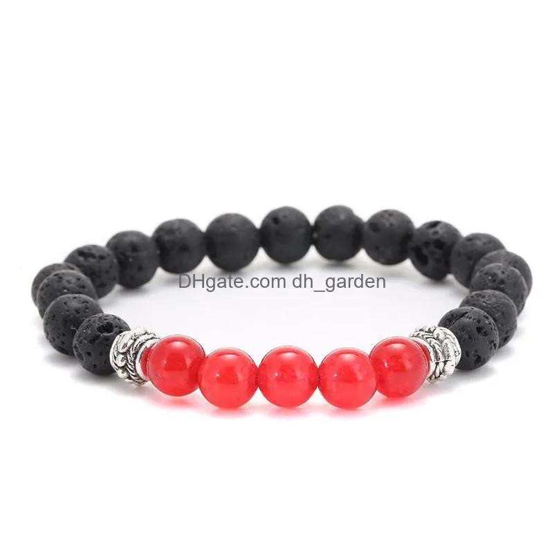 volcanic stone strand bracelets weathering agate stones matte yoga set buddha beads bracelet mens ethnic tiger eye stone womens