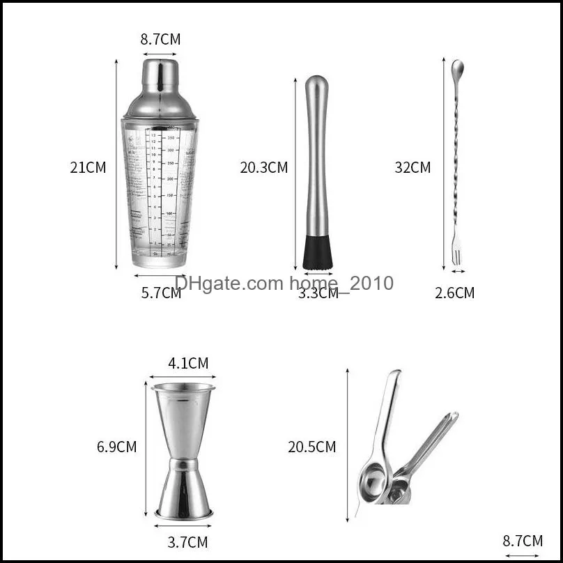 Bar Tools Glass Shaker Water Tool Hand Shakers Cocktail Set Drop