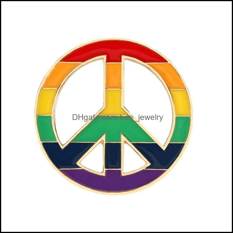 flag rainbow heart brooch peace and love enamel pins clothes bag lapel pin gay lesbian pride icon badge unisex jewelry gift 46c3