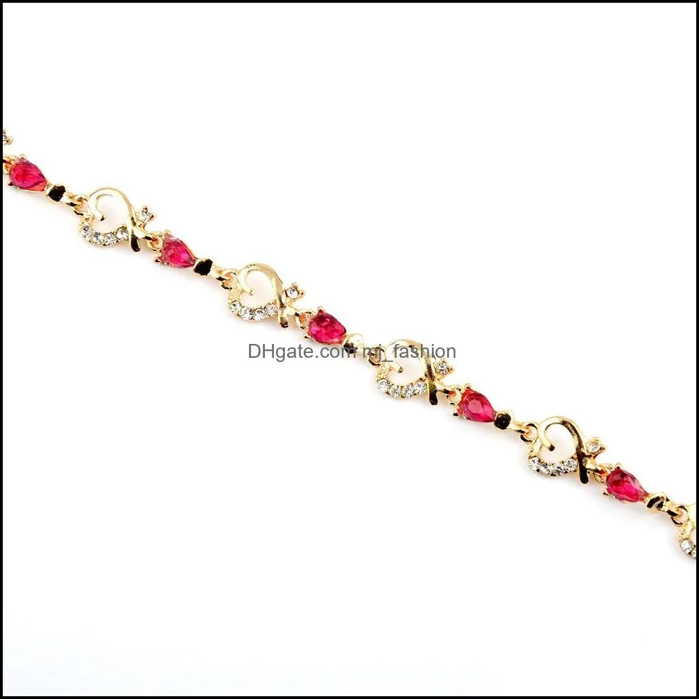 crystal bracelet charm bracelets accessories romantic sweet flower bracelet