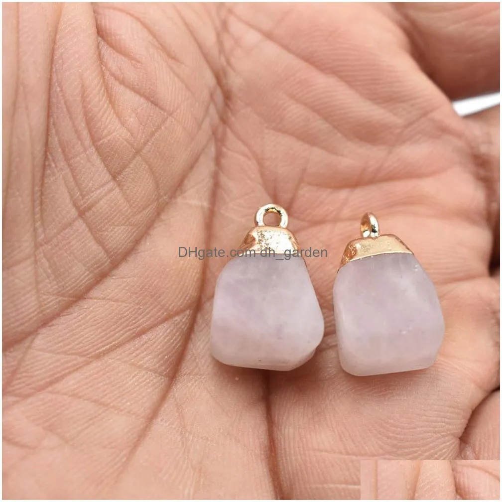 natural stone crystal pendant charm for jewelry making supplies diy fine necklace earrings accessories