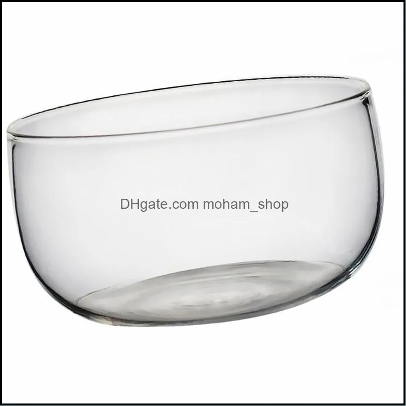 bowls 2pcs glass salad bowl transparent heatproof fruits dessert storage for home store 300ml