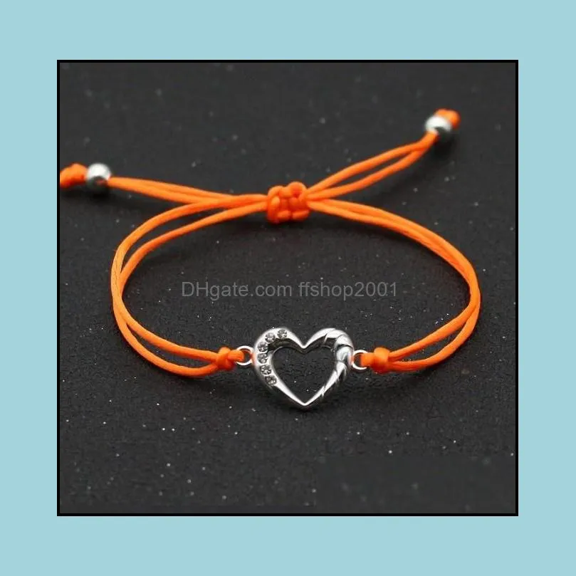 love heart charm bracelet women men lovers wish good lucky red string braided adjustable couple bracelets friendship jewelry