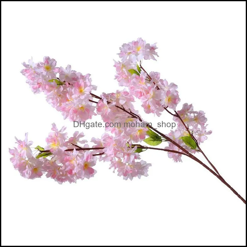 decorative flowers wreaths 1pcs cherry blossoms artificial branches for wedding arch bridge decoration ceiling background wall decor