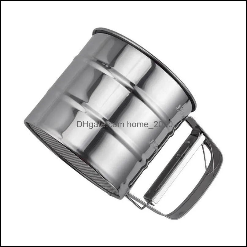 stainless steel handle flour shakers sifters sieve cup baking pastry tools kitchen gadgets 15.5x9.4cm 