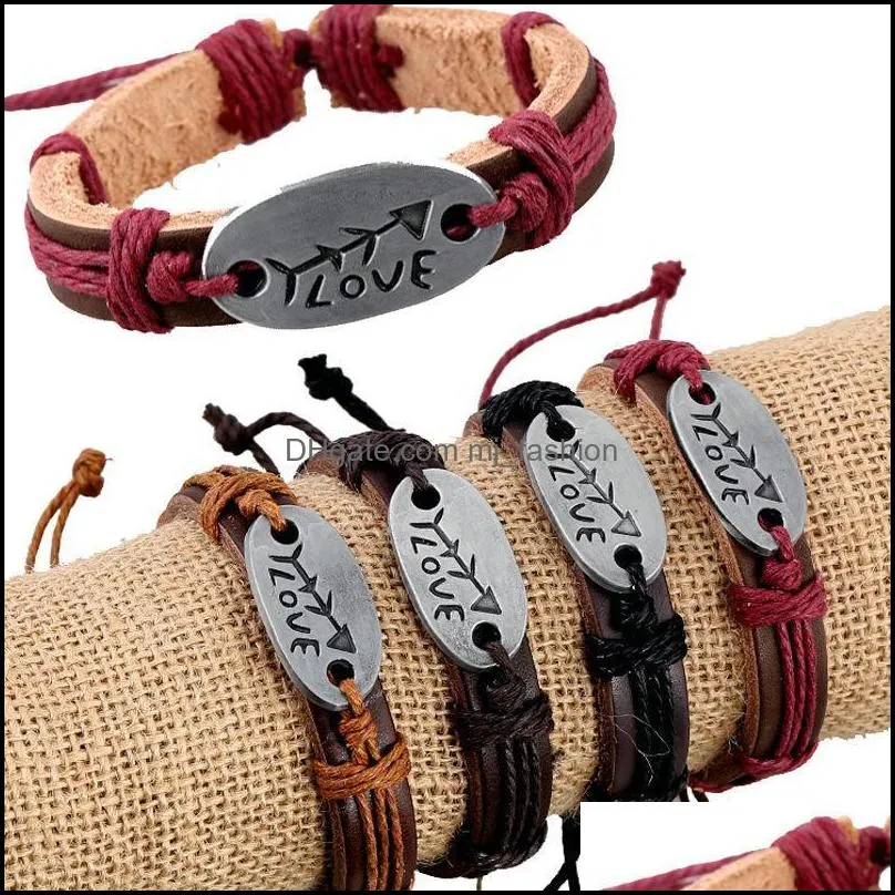 charms bracelets for women adjustable women men`s casual jewelry friend leather bracelet
