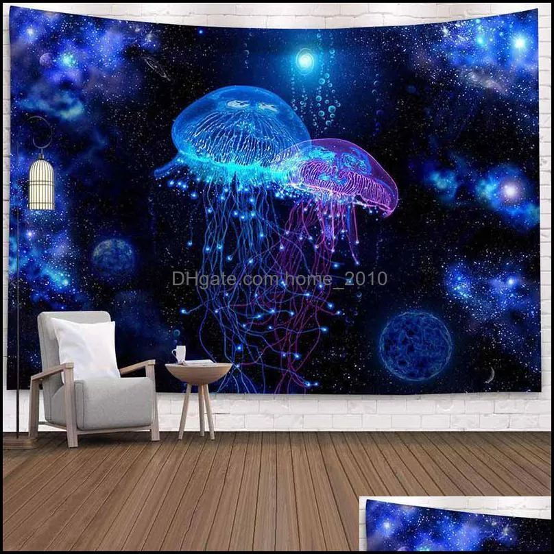 tapestries universe starlight night tapestry wall hanging wave hippy cloth trippy dorm decor carpet